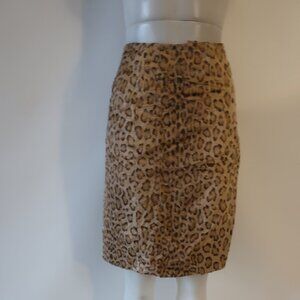 Womens La Maison De La Fausse Fourrure Brown Leopard Faux Fur Wrap Skirt L